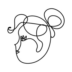 Digital illustration of girl