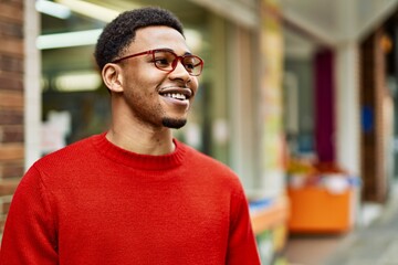 Handsome african american man outdoors