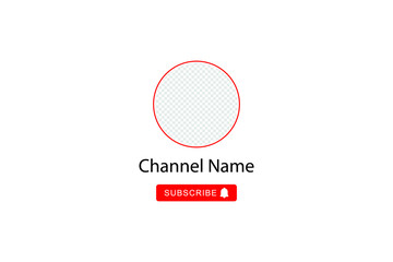 Youtube Channel Cover Wireframe. Youtube Banner For Design Your Channel. Put Your Content Under white Background