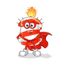 birthday candle heroes vector. cartoon character