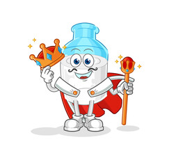 bottle of milk king vector. cartoon character