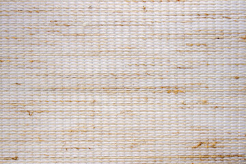 Beige background of dense textured fabric. Fabric for the manufacture of fabric blinds or mat,...