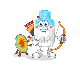 bottle of milk native american tribe. cartoon mascot vector