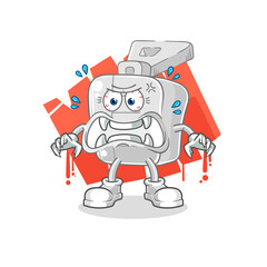 Obraz premium zipper monster vector. cartoon character