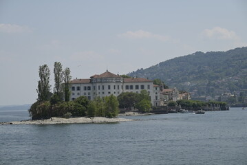 Fototapeta na wymiar Island in Lago Maggiore Italy