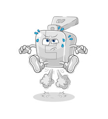 zipper fart jumping illustration. character vector