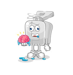zipper no brain vector. cartoon character