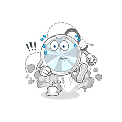 stethoscope running illustration. character vector