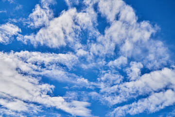 Beatiful blue sky with clouds on a sunny day