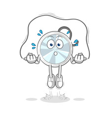 stethoscope jump rope exercise. character vector