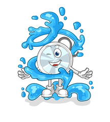 stethoscope fresh with water mascot. cartoon vector