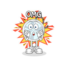 stethoscope Oh my God vector. cartoon character