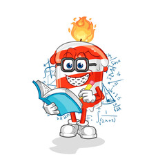 birthday candle geek cartoon. cartoon mascot vector