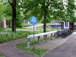bike parking spot in the park