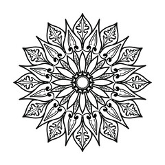Hand drawn mandala. decoration in ethnic oriental  doodle ornament.