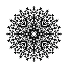 Hand drawn mandala. decoration in ethnic oriental  doodle ornament.