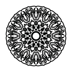 Hand drawn mandala. decoration in ethnic oriental  doodle ornament.