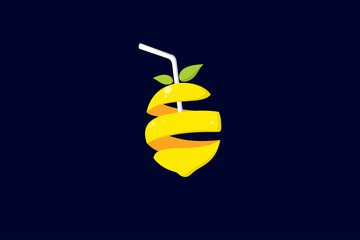 Lemon juice logo template