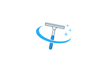 glass cleaner logo illustration