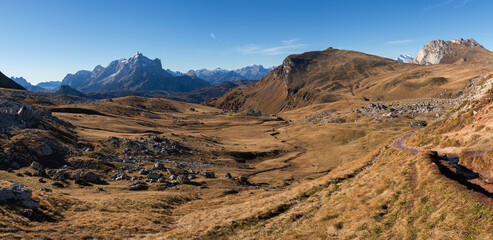 Autumn in Dolomites mountains