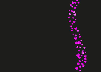 Valentine Day Vector. Handdrawn Border For Girl. Random Frame. Pink Art Splatter. Romantic Backdrop For Mother. Red Modern Banner. Rose Valentine Day Vector.