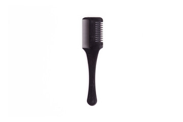 Double-sided haircut comb with razor. Attachable hair comb with blade, for hairdressers and barbers, isolated with white background, close-up