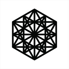 Japanese Style Hexagonal Geometric Pattern