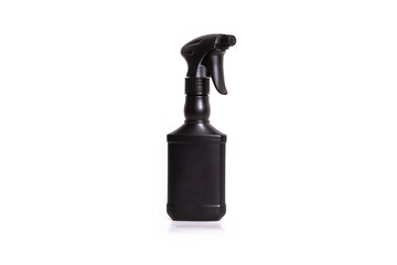 Blank barber trigger hair spray bottle. Cosmetic for hair salon concept. White Background hair spray