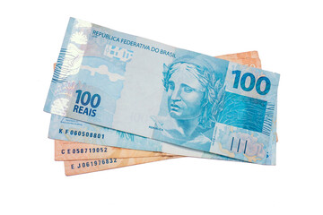 Dinheiro brasileiro 100 reais Brazilian money 100 reais