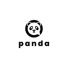panda and chat logo ,icon and vector