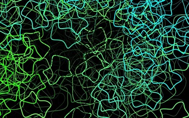 Dark Green vector template with chaotic shapes.