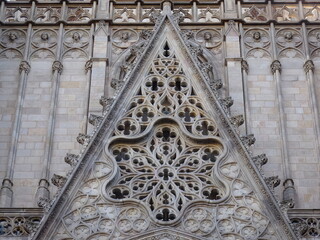 [Spain] Exterior of the Main portal Gate of the Barcelona Cathedral (Barcelona)