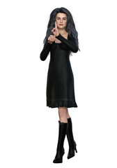 Fototapeta premium female witch paranormal, 3D, isolated