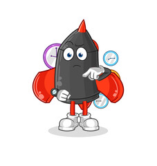 dart with wristwatch cartoon. cartoon mascot vector