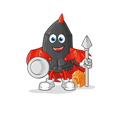 dart spartan character. cartoon mascot vector