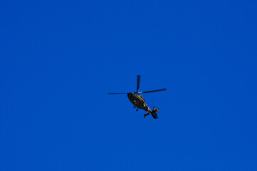 Fototapeta na wymiar Helicopter in Flight