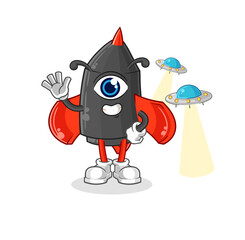 dart alien cartoon mascot vector