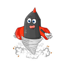 dart in the tornado cartoon character vector