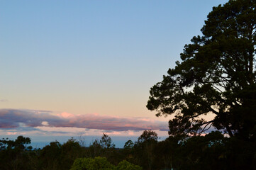 sunset in the mountains