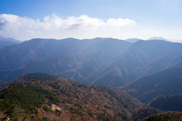 mountains and clouds