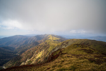 clouds over the mountains