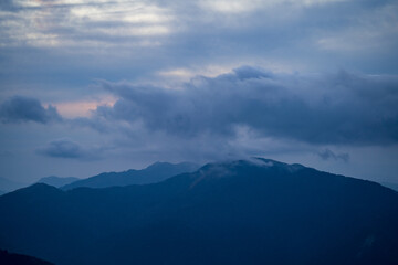 mountain landscape with clouds