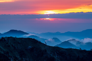 sunrise over mountains