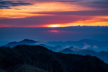 sunrise over mountains