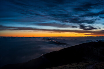 sunrise over mountains