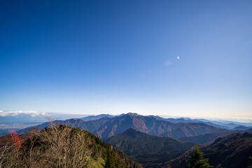 mountains in the morning