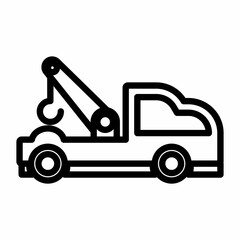 Obraz na płótnie Canvas Tow truck icon or logo vector illustration sign symbol isolated
