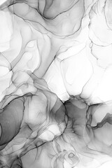 Marble ink abstract art from exquisite original painting for abstract background . Painting was painted on high quality paper texture to create smooth marble background pattern of ombre alcohol ink . © InfiniteFlow