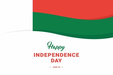 Madagascar Independence Day. Vector Illustration. The illustration is suitable for banners, flyers, stickers, cards, etc.