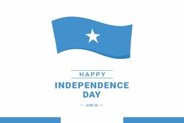 Somalia Independence Day. Vector Illustration. The illustration is suitable for banners, flyers, stickers, cards, etc.